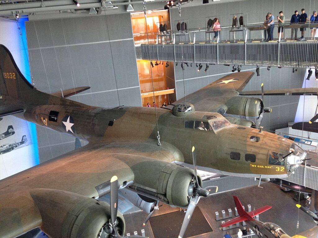 World War II aircraft displayed at The National WWII Museum in New Orleans