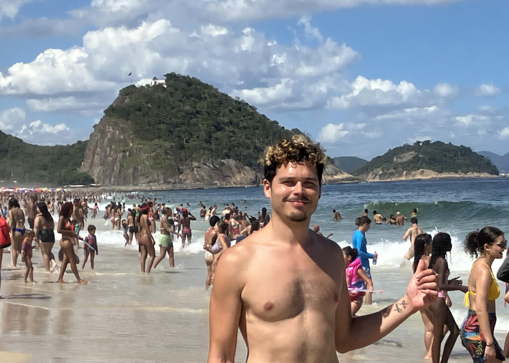 A vibrant day at Copacabana Beach in Rio de Janeiro, Brazil