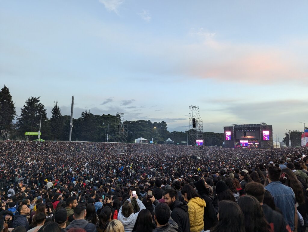 Crowd and stage at Rock al Parque 2024 in Bogotá, Colombia