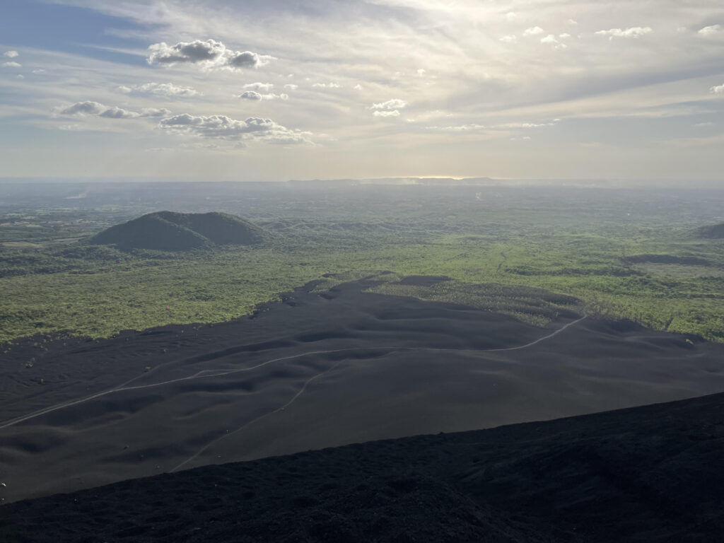 The landscape around Cerro Negro in Nicaragua