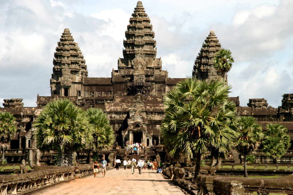 Angkor Wat, the main attraction and most famous temple at Angkor Archaeological Park