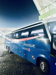A charter bus for long-term travel