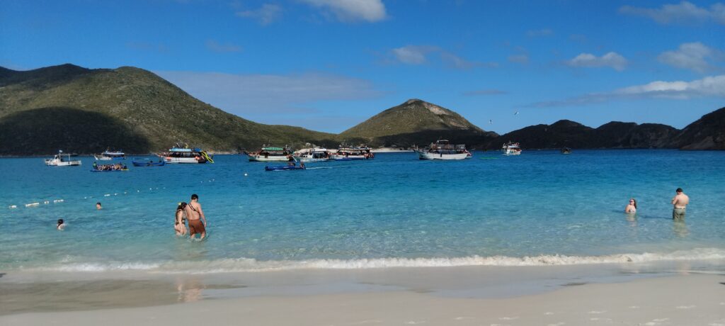 A white sand tropical beach in Arraial do Cabo, Rio de Janeiro Brazil