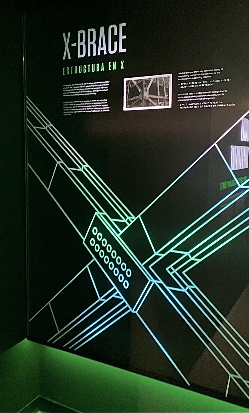 Infographic of the construction of The John Hancock building