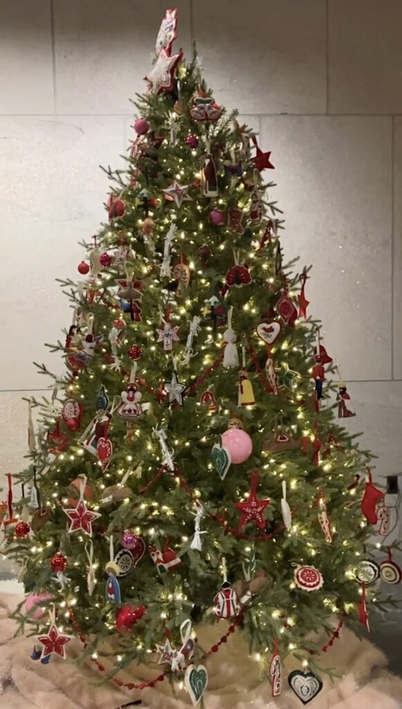 A colorful Christmas tree