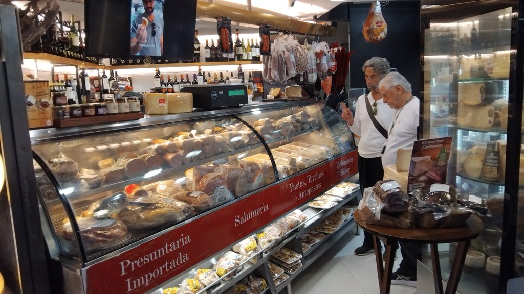 Deli at a market in Belo Horizonte, Brazil