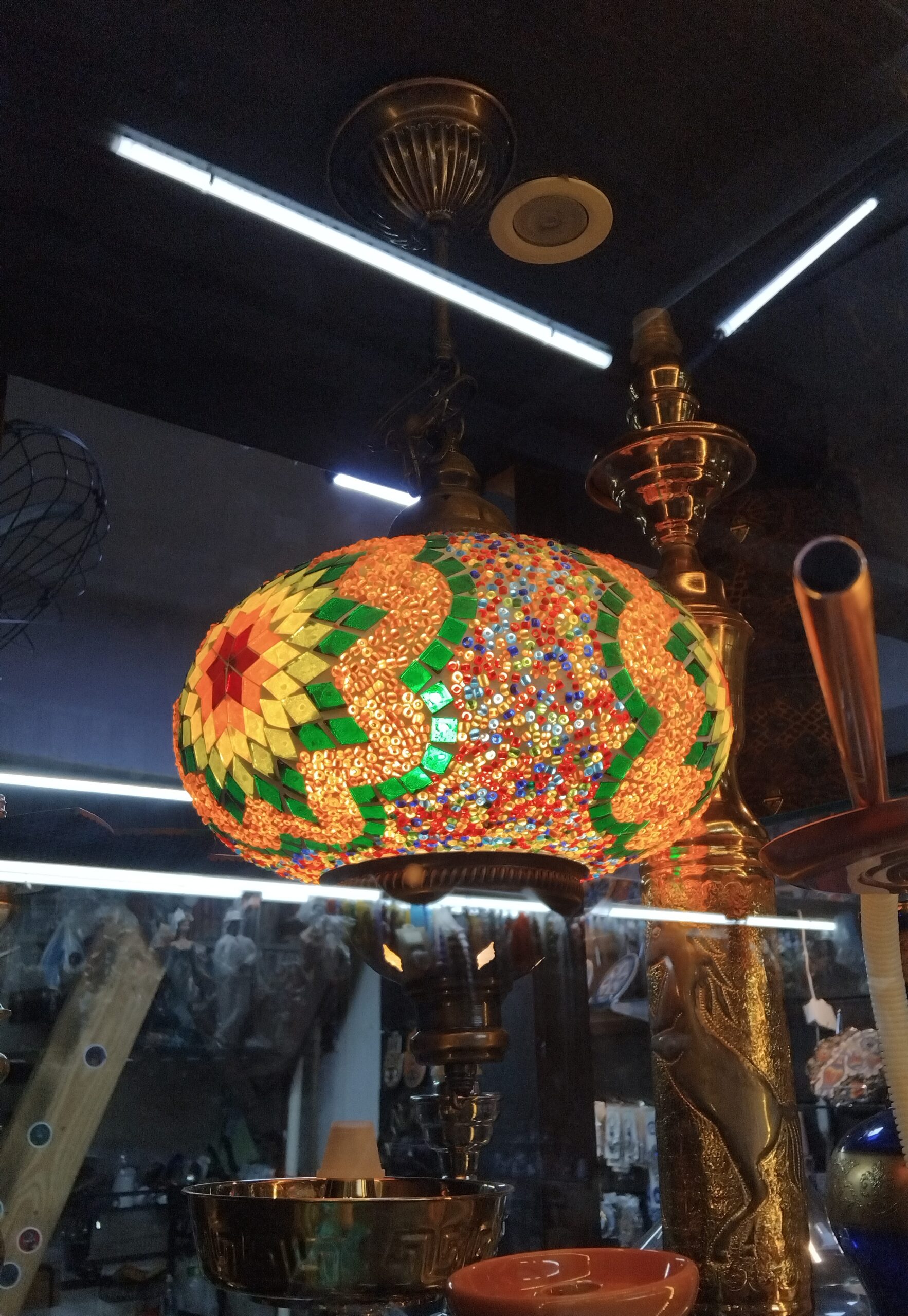 A hand crafted lantern in Mercado Central de Belo Horizonte, a market in Belo Horizonte, Brazil