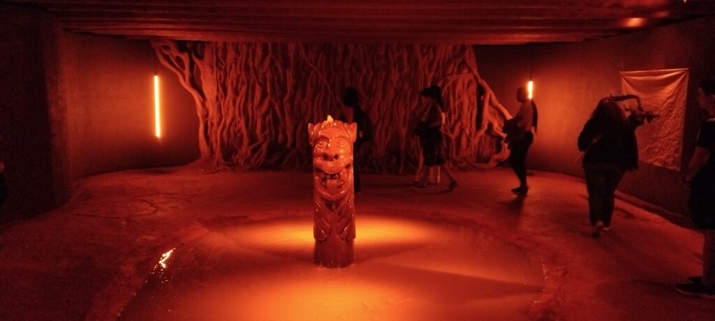 An indoor creepy art intillations at Inhotim in Minas Gerais, Brazil