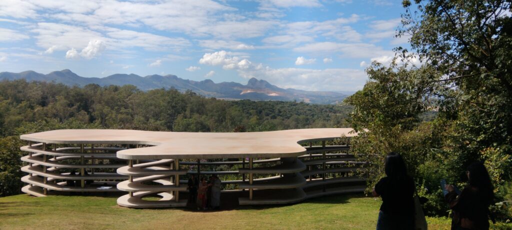 A beautiful mountainous landscape seen from Inhotim in Minas Gerais, Brazil