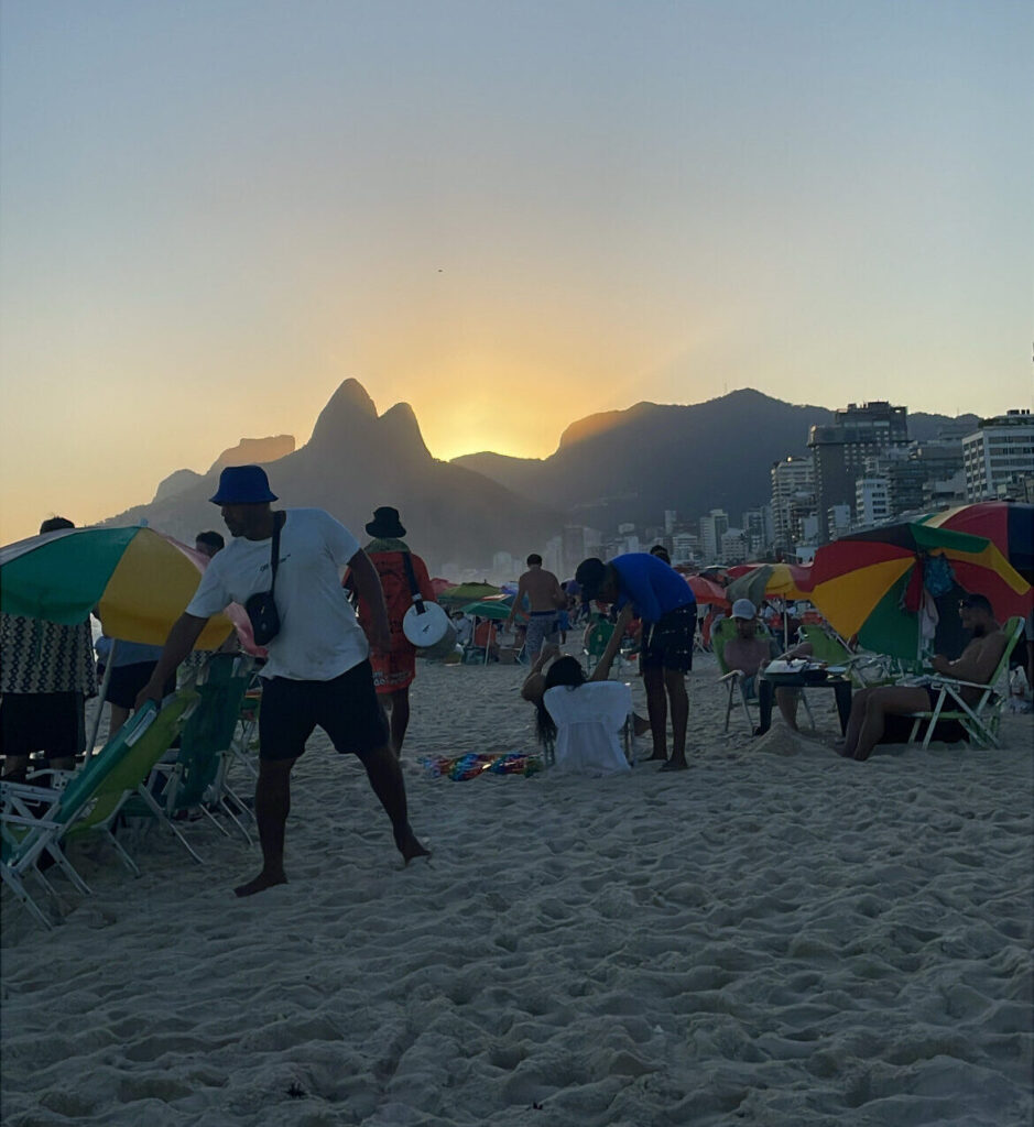 Ipanema Beach during sunset in Rio de Janeiro, Brazil