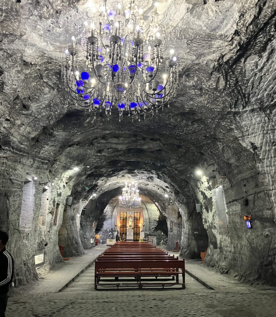 Inside Salt Cathedral of Zipaquirá near Bogotá, Colombia